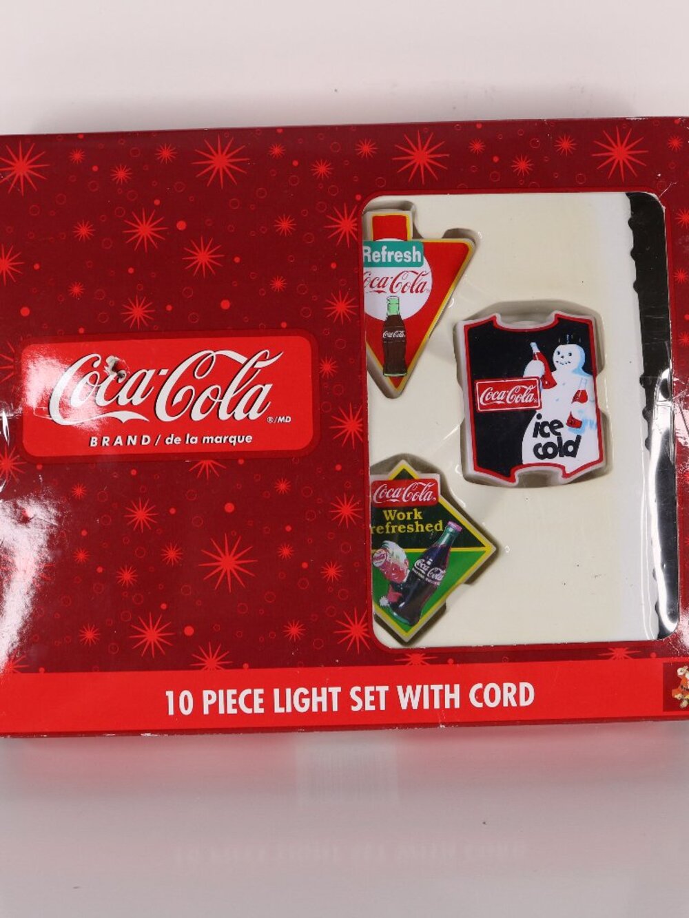 Coca Cola Holiday Lights * Set of 10 with Large Pieces * Fully Working